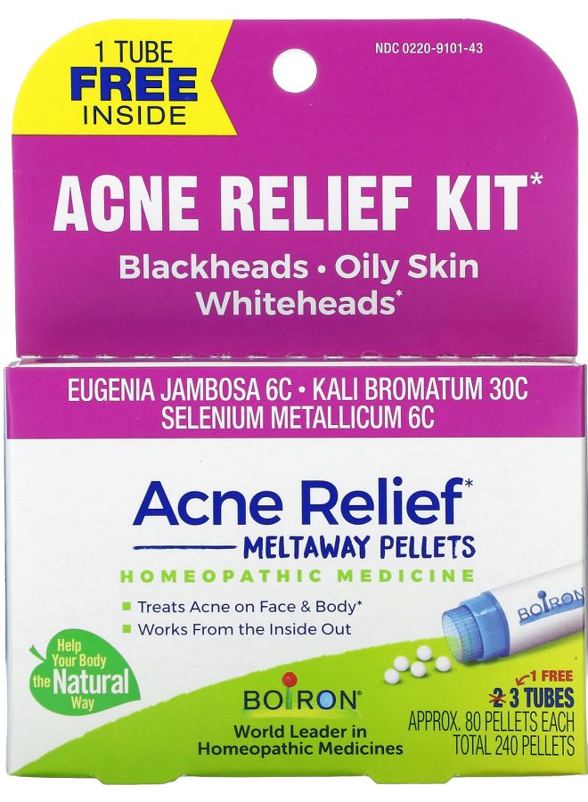 Acne Relief Meltaway Pellets 3 Tubes Approx. 80 Pellets Each