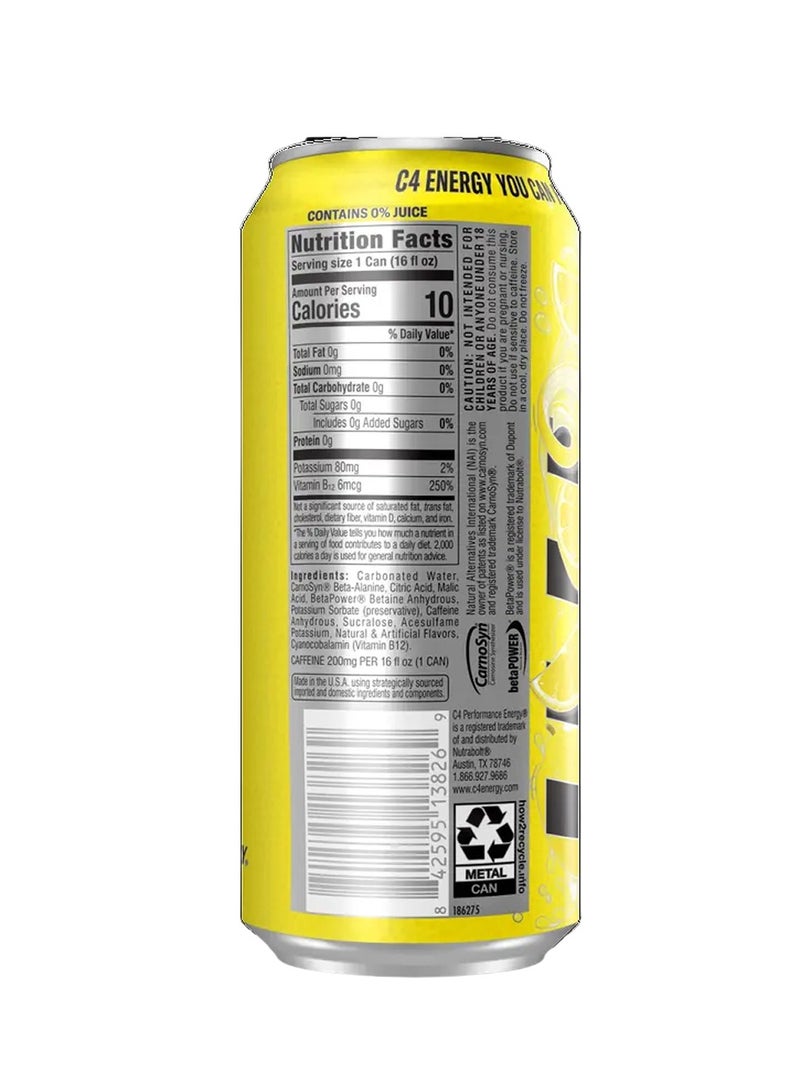 C4 مشروب الطاقة بنكهة الليمون الكلاسيكية - Image 2