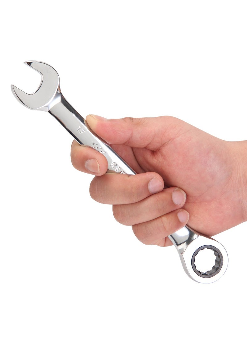 KSEIBI Ratchet Combination Spanner Wrench - Metric, Cr-V Constructed, Tightens/Loosens Nuts and Bolts, Assembling and Maintaining Machinery, Perfect for Home, Bike, Car Repairs. - Image 5