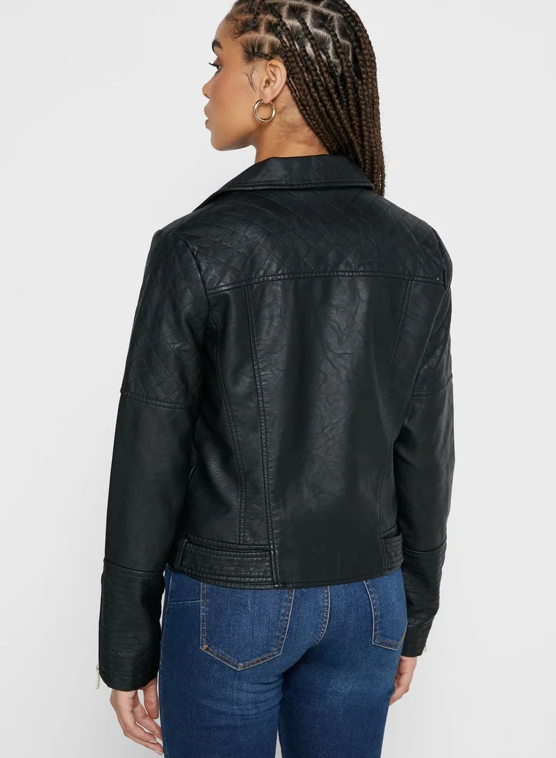 RIVER ISLAND Pu Biker Jacket