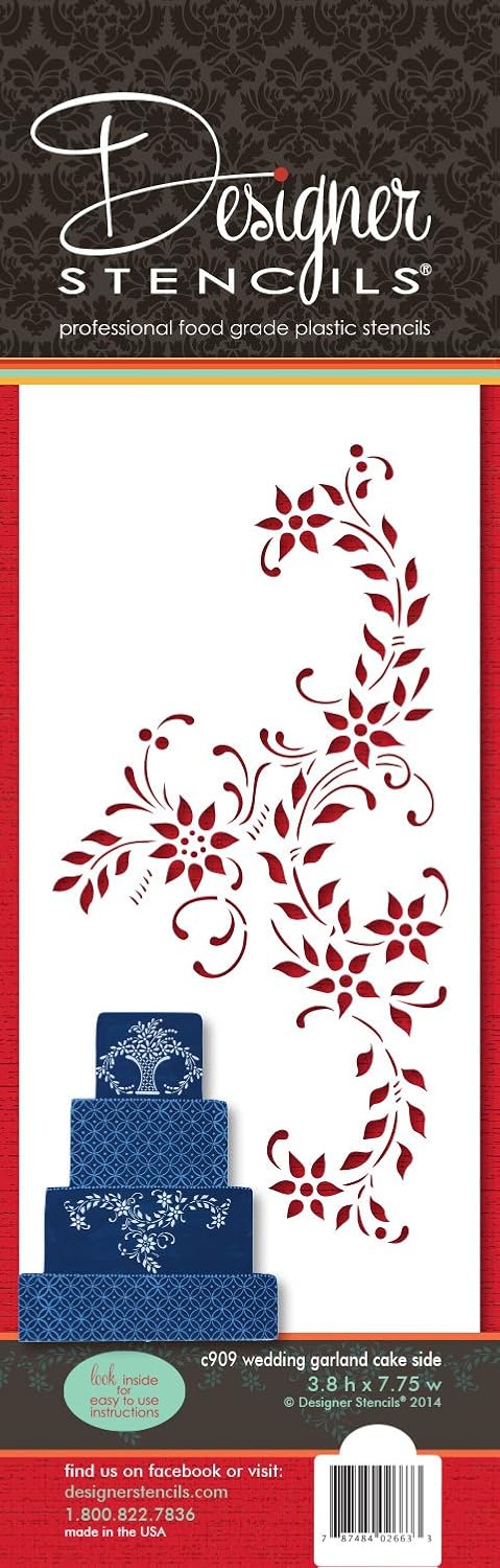 Designer Stencils Wedding Garland Cake Side Stencil by Designer Stencils - Image 1