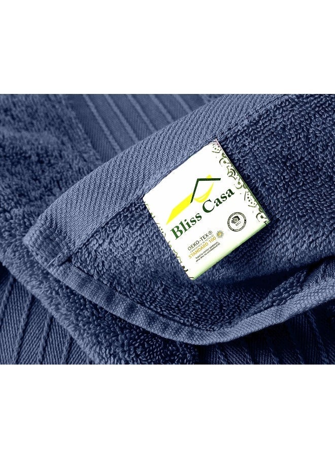 Bliss Casa 2-Piece Bath Sheets, 100% Combed Cotton 550 GSM Superior Quality Towels, Quick Dry Highly Absorbent 90x180 cm  - Image 3
