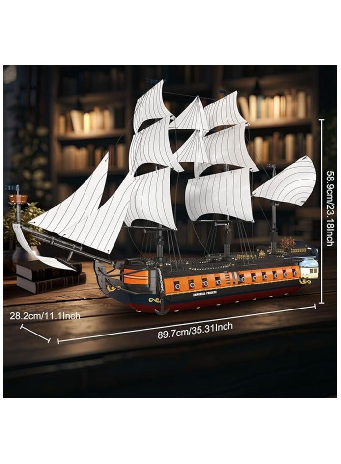 mould king 3580 pieces large sailboat building model, building Pirate Ship kit,Explorer Pirate Ship building set toys, Building Playset for Kids who Love Pirates and Model Ships， birthdays and children's festival gifts ,pirate ship building Display collection，Mould King 13192 - Image 5