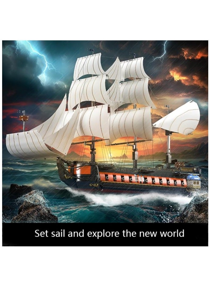 mould king 3580 pieces large sailboat building model, building Pirate Ship kit,Explorer Pirate Ship building set toys, Building Playset for Kids who Love Pirates and Model Ships， birthdays and children's festival gifts ,pirate ship building Display collection，Mould King 13192 - Image 2