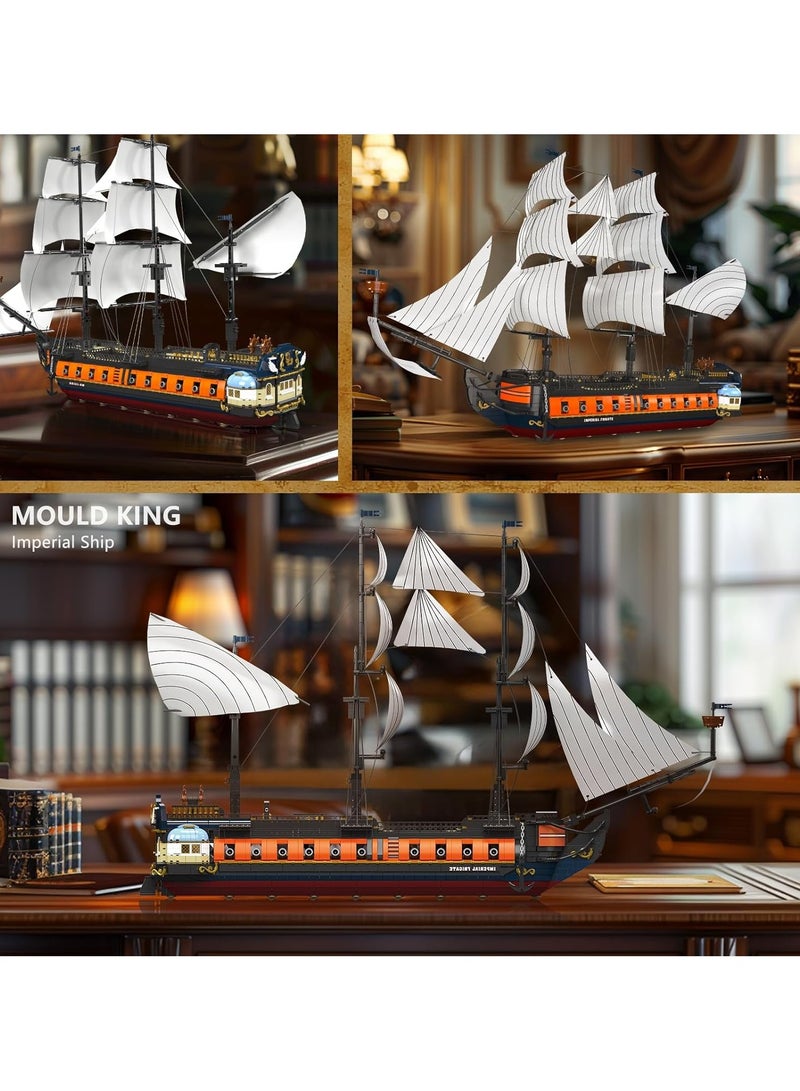 mould king 3580 pieces large sailboat building model, building Pirate Ship kit,Explorer Pirate Ship building set toys, Building Playset for Kids who Love Pirates and Model Ships， birthdays and children's festival gifts ,pirate ship building Display collection，Mould King 13192 - Image 4
