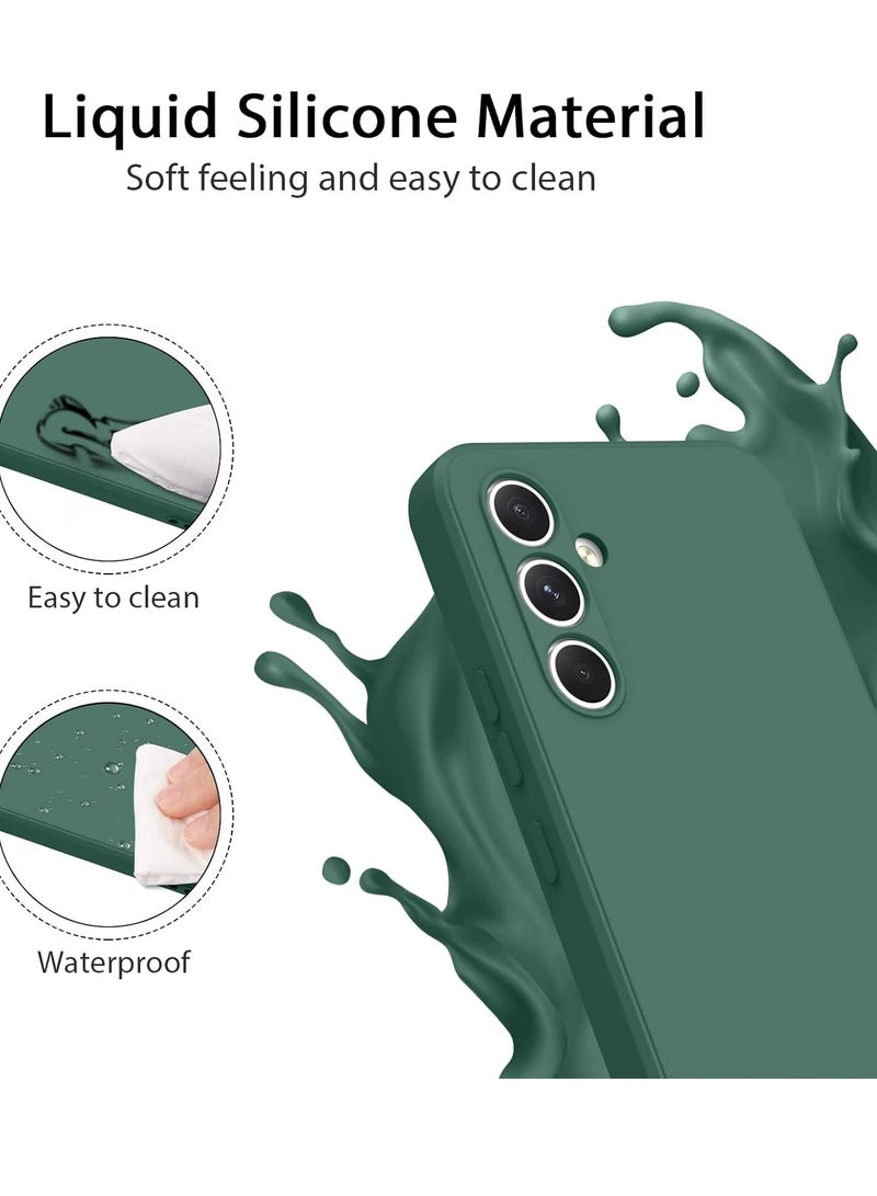 ELTRAZONE Soft Silicone Cases for Samsung Galaxy A54 5G 6.4-Inch,[Military Grade Drop Protection] [Anti-Scratch Microfiber Lining] Shockproof Slim Cover for Samsung Galaxy A54 (Dark Green) - Image 5