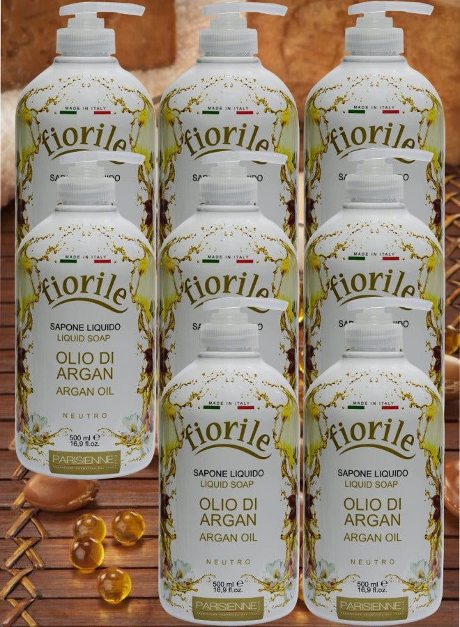8 Pieces Fiorile Liquid Soap Argan Oil 500ml