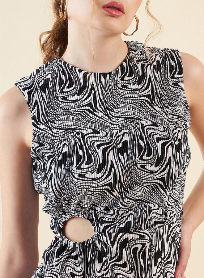 Freehand Women Black Marble Print Maxi Dress - Image 2