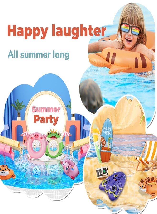 HOHQB Pool Floats Kids : Swim Rings Floaties for Kids 3-12, Animal Cute Cartoon Pool Toys for Toddlers 3-5 (Green) - Image 5