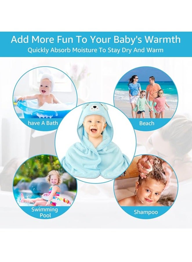 عام منشفة ذات غطاء للرضّع، ماصة للغاية، منشفة استحمام ذات غطاء ناعمة بقياس 31.5 × 31.5 بوصة للأولاد والبنات الرضّع الجدد - Image 4