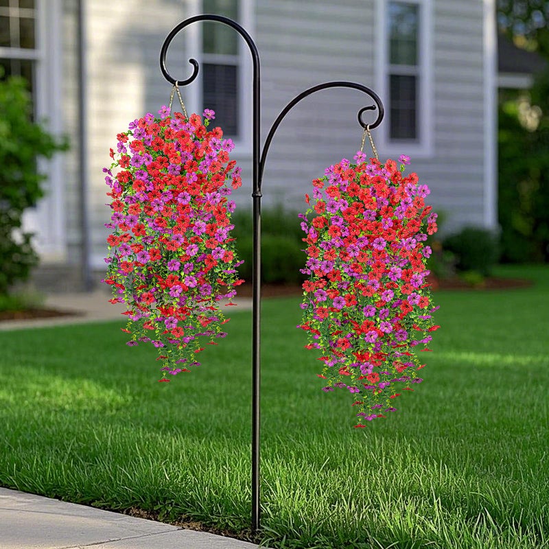 Hrobek Fake Artificial Hanging Flowers for Outdoors Decoration, 2 PCS Faux UV Resistant Artificial Outdoor Flowers, Fake Plants Look Real Daisy No Fade Spring Decor for Porch Home Patio Balcony and Yard - Image 4