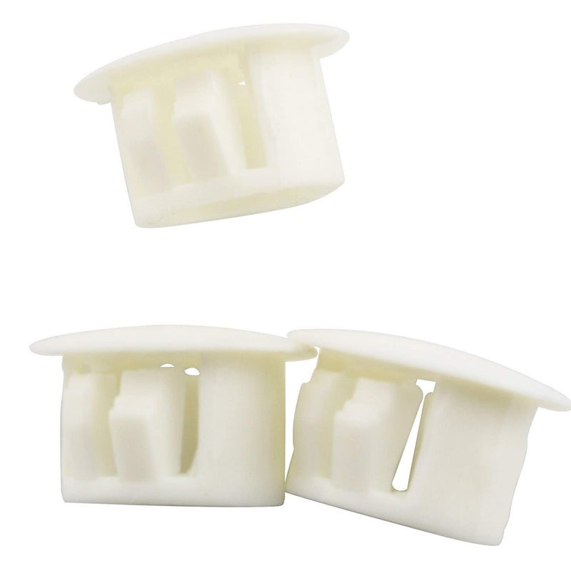 Longdex Hole Plug 50PCS White Round Nylon Locking Hole Plug Button Fastener Cover 13mm - Image 4