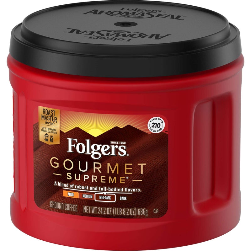 Folgers Gourmet Supreme Medium Dark Roast Ground Coffee, 24.2 Ounces - Image 3