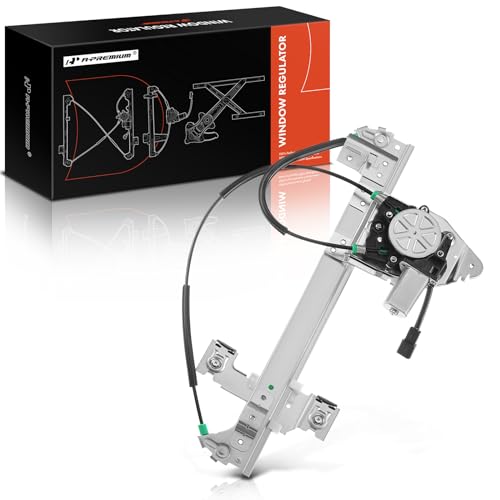 A-Premium Electric Power Window Regulator with Motor Compatible with Chevrolet Trailblazer GMC Envoy Buick Rainier Isuzu Ascender Saab 9-7x Oldsmobile Bravada Rear Left Driver Side - Image 1