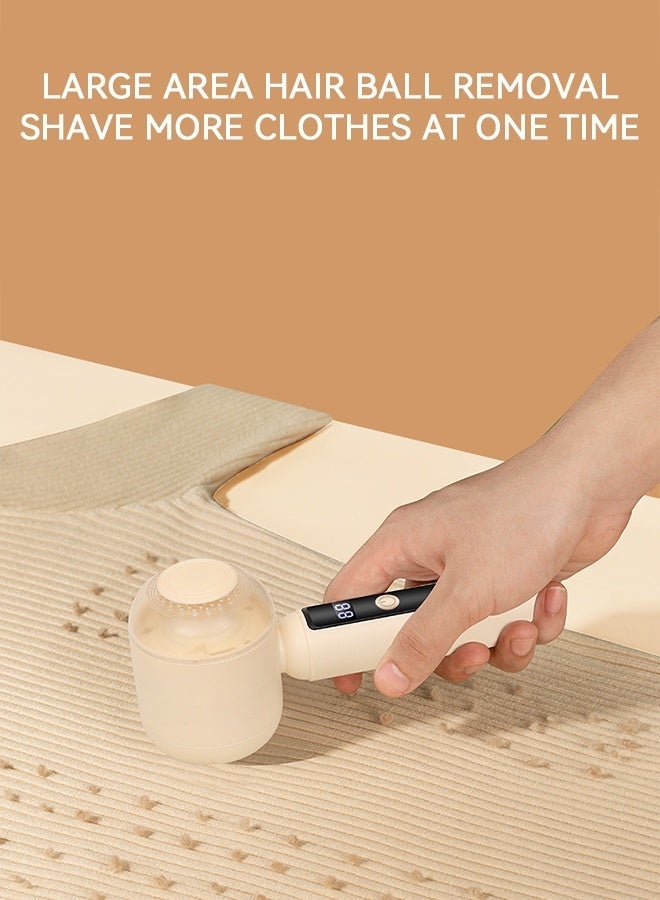 Yaqeen Fabric Shaver, Lint Shavers with 6 Blades Strong Motor Safety Lock Type-C Charge 8800 rounds/min motor 3-speed adjustment LCD screen, Sweater Depiller for Clothes Furniture Couch Pills Fuzz Balls - Image 2