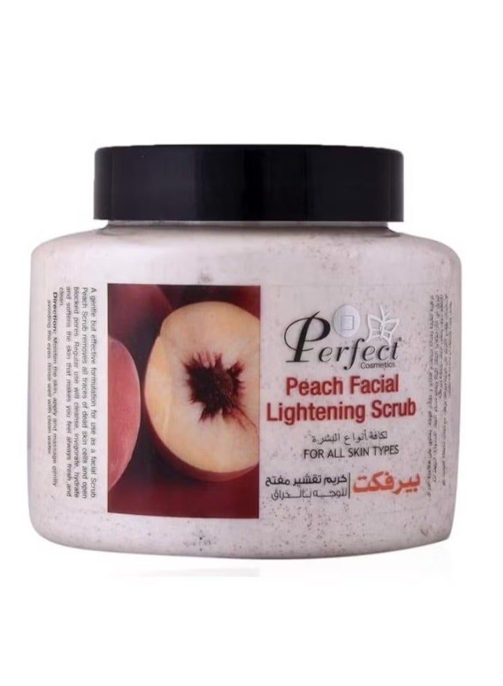 برفكت قناع الطين للوجه والجسم بنكهة الشوكولاتة من بيرفكت سبا 500 مل، مقشر تفتيح الوجه بنكهة الخوخ 500 مل، بالإضافة إلى كريم مقشر للوجه بالحليب 500 مل - Image 3