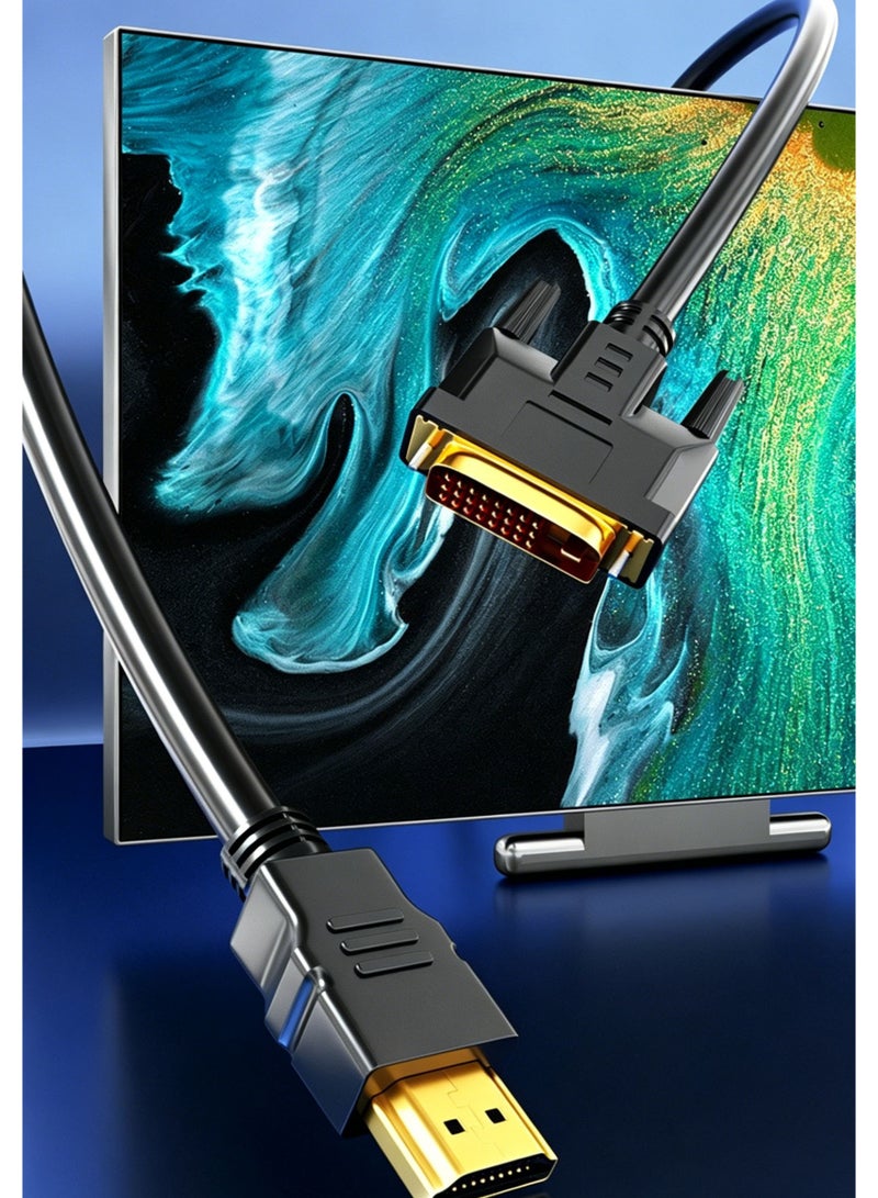 3M HDMI إلى DVI كابل محول ثنائي الاتجاه ، 4K@60Hz كابل محول DVI عالية السرعة إلى HDMI ، موصل مطلي بالذهب ، للشاشة ، جهاز العرض ، التلفزيون ، الكمبيوتر الشخصي ، PS4 ، التبديل ، الكمبيوتر المحمول ، وحدات الألعاب - 3 أمتار - Image 5