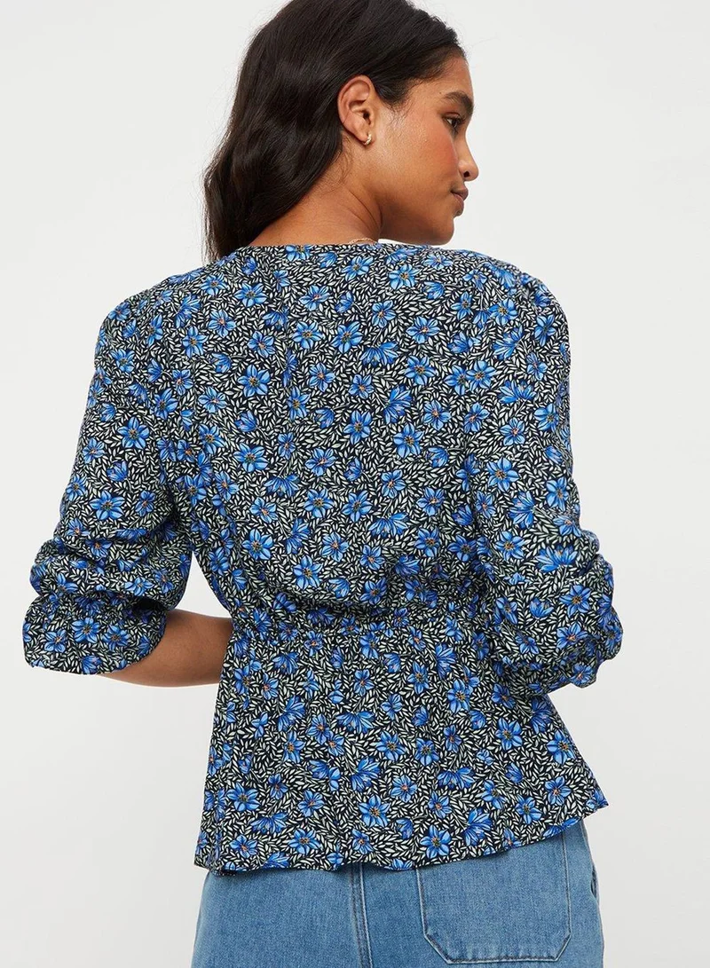 DOROTHY PERKINS Floral Print Tie Detail V-Neck Top