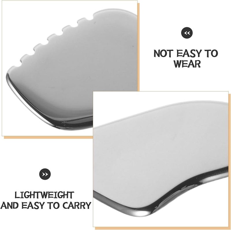 GALPADA 2 قطعة من مجموعة أدوات الجوا شا للوجه من الفولاذ المقاوم للصدأ لتقليح وتشكيل الوجه - Image 4