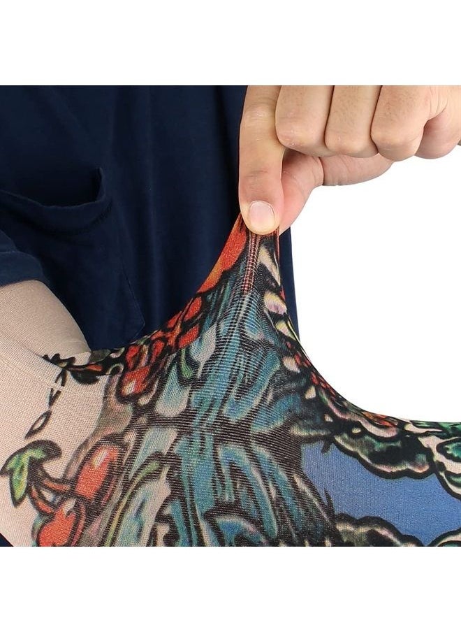 FASOTY - Tattoo Sleeves for Men Women, Temporary Tattoo Sleeves 12Pcs Set Arts Fake Slip On Tattoo Arm Sleeves for Men Women (Pattern C) - Image 1