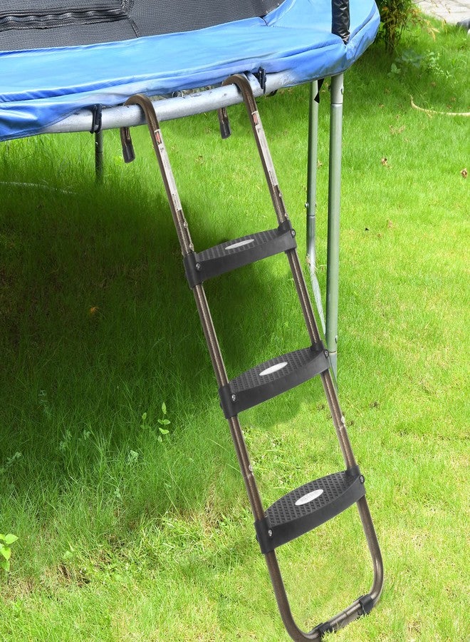 HBTower Trampoline Ladder, 3-Step Trampoline Steps with Horizontal Wide Steps, Skid-Proof Steps Universal Hook, UV Treated Steel, 220Lbs Capacity Trampoline Stairs Accessories for Kids/Children - Image 5