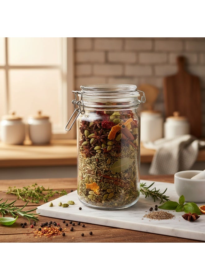 AKDC GLASS CLIP JAR 20*10 CM - Image 1