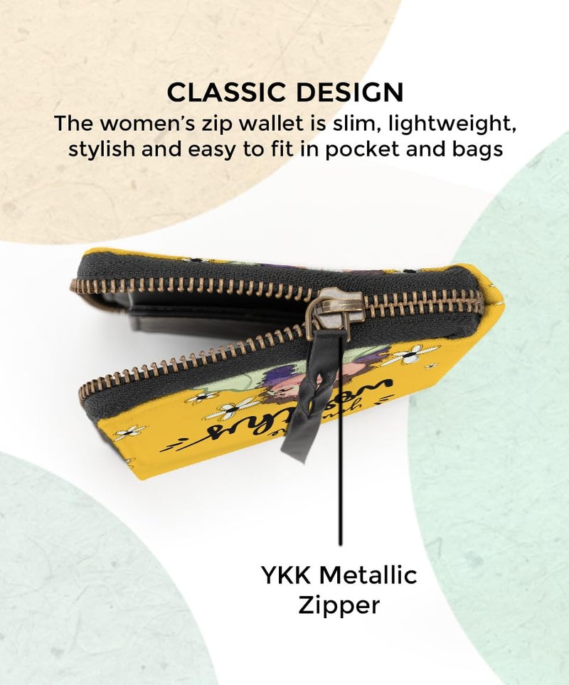 Kalankit Wallet for Women | Slim Vegan Leather Bi-Fold Mini Purse for Woman, Card Holder Small Wallet for Girls | Cute Money Compact Pocket Purse for Ladies - Image 5