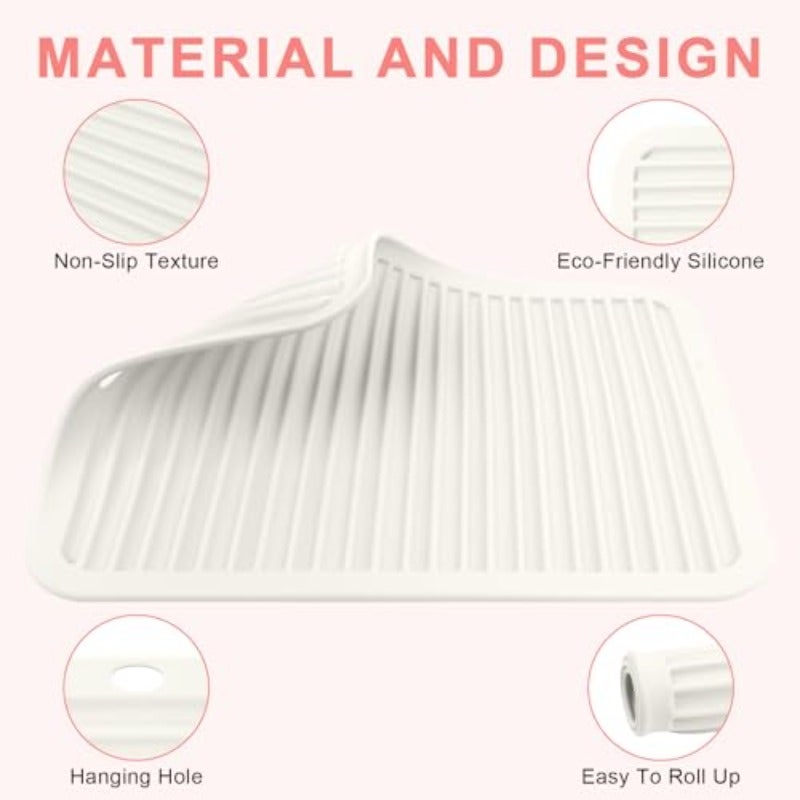 Oversize Silicone Heat Resistant Mat Professional Hot Hair Tools Mat for Curling Iron Flat Iron Hair Straightener Portable Hot Pad Cover with Velcro for Travel Home Salon 14.2 x 11.0 - Image 5