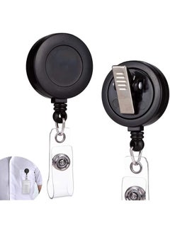 Retractable Badge Holder 2 Pack Id Badge Holders With Swivel Clip Retractable Keychain Holder With 60 Cm Steel Retractable Cord For Business Card Key Chain Id Card Badge Holder Black - pzsku/Z070E339D592128297728Z/45/_/1740916826/589dfd87-35a5-4ed2-935a-f84d97548d7e