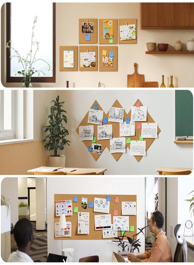 MaxGear Large Cork Board for Wall 48" x 36", 12 Pack Cork Board Tiles with 40 Pushpins & Safe Removable Adhesive Tabs, 12" x 12" Corkboards for Office, School & Home - Image 5