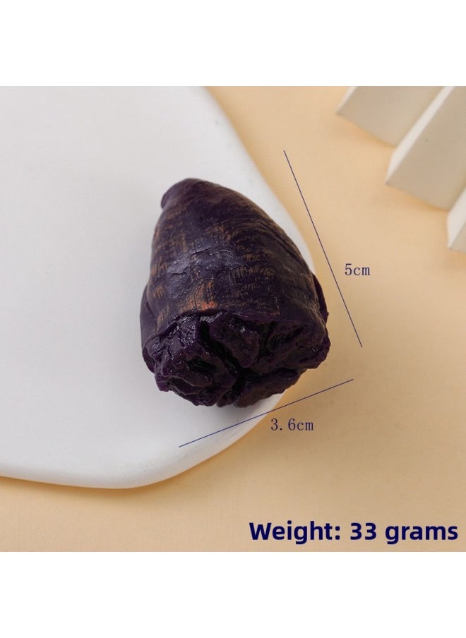 Generic - Various Kinds Of Artificial Vegetables, Broccoli, Mushrooms, Corn Cobs, Lettuce, Cucumber Slices, Green Beans, Lotus Root Slices, Onion Slices, Kelp Knots-Color:Half A Purple Potato-Specifications:Figure - Image 1
