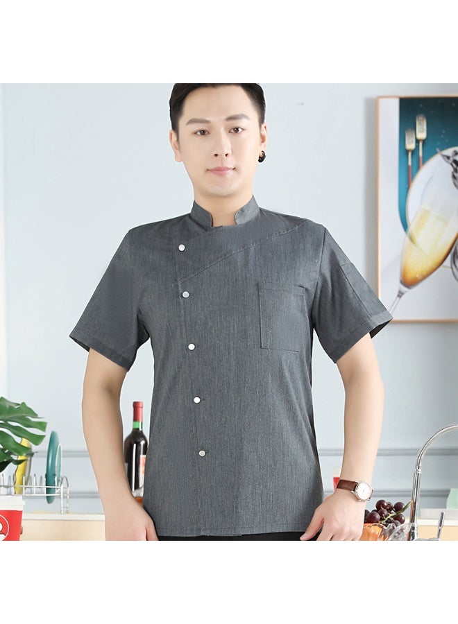 NIBEMINENT High-End Hotel Chef Overalls Autumn and Winter Restaurant Baking Chef Thickened Work Wear Men's  Anti-Static Kitchen  - Image 1