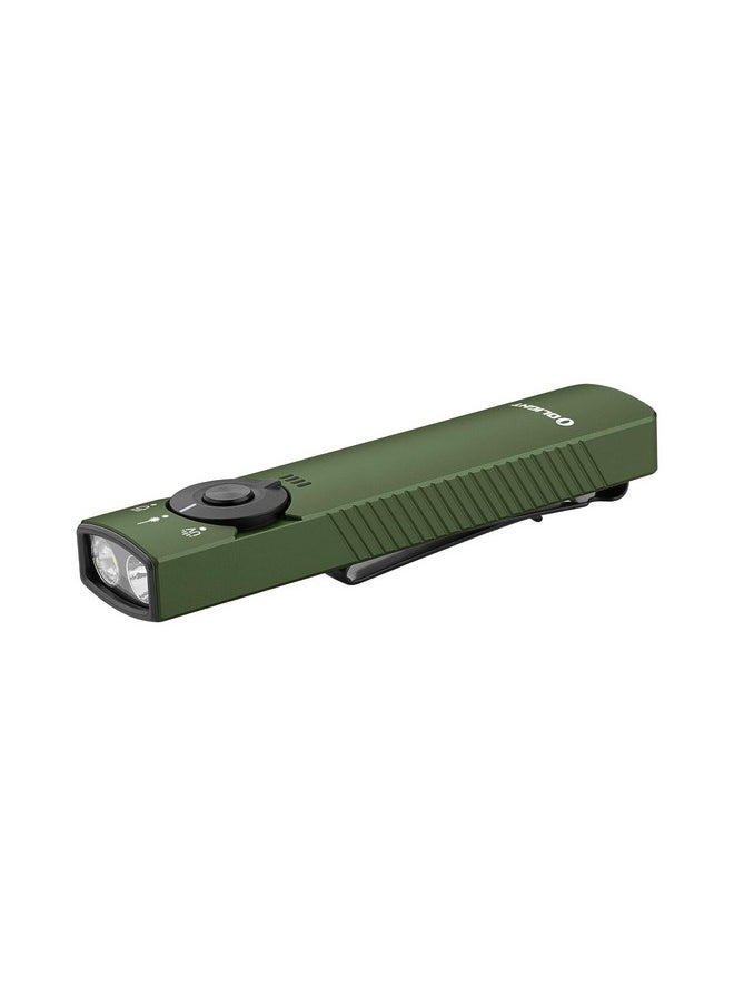 OLIGHT - OLIGHT Arkfeld Pro Rechargeable EDC Flashlight with Green Beam, UV Light and White LED Combo, 1300 Lumens Portable Flat Flashlights, Triple Light Sources Pocket Lights for Emergency (OD Green CW) - Image 1