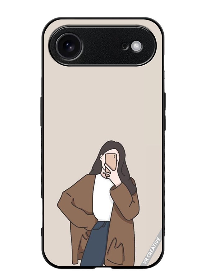 Protective Case Cover For Apple iPhone 17 Air Minimilist Girl Design Multicolour