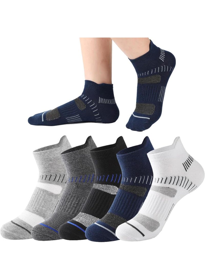 Men's Athletic Socks (5 Pack) - Low Cut, Sweat Wicking, Anti-Odor, Comfortable for All Season - Ideal for Activity, Running, and Everyday Use - The Ultimate Sock Set - Image 2