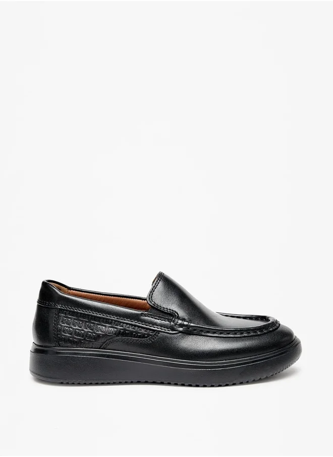 DUCHINI Boys Solid Slip-On Loafers