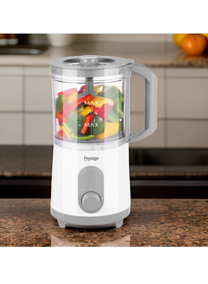 Prestige Food Chopper with food Dicing Baskets, Separate Blade Ice Crushing Function, Ice Crush 5 Sec 500 W PR81518 White - Image 1