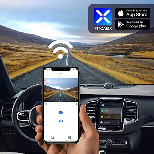 FITCAMX كاميرا داش فيت كام إكس 4K لسيارات فولفو XC90 B5 B6 T8 (الموديل B) لعام 2023 2024 2025، تصميم متكامل مثل المصنع، فيديو بدقة Ultra HD 2160P، تسجيل متكرر، واي فاي مدمج وتطبيق، حساس جاذبية، توصيل وتشغيل، بطاقة 64GB - Image 5