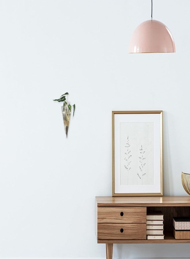 BESTOYARD 2 Pcs Wall-Mounted Vase, 6-Inches Cone Shape Transparent Hydroponic Planter for Flowers, Hanging Wall Decor for Home, Office, Balcony, and Indoor Spaces - Image 5