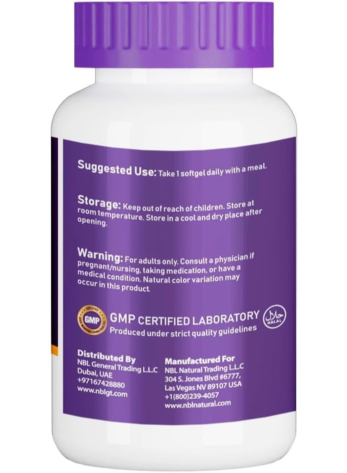 Nbl Natural Vitamin E-400 Mixed Tocopherols & Selenium For Men & Women Softgel 100'S