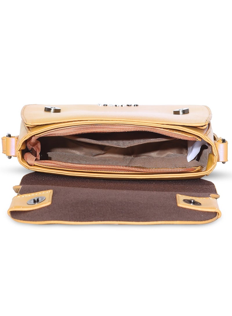 كابريسي ثيا حقيبة حبال صغيرة من الجلد الصناعي باللون الأصفر القزحي - Image 5