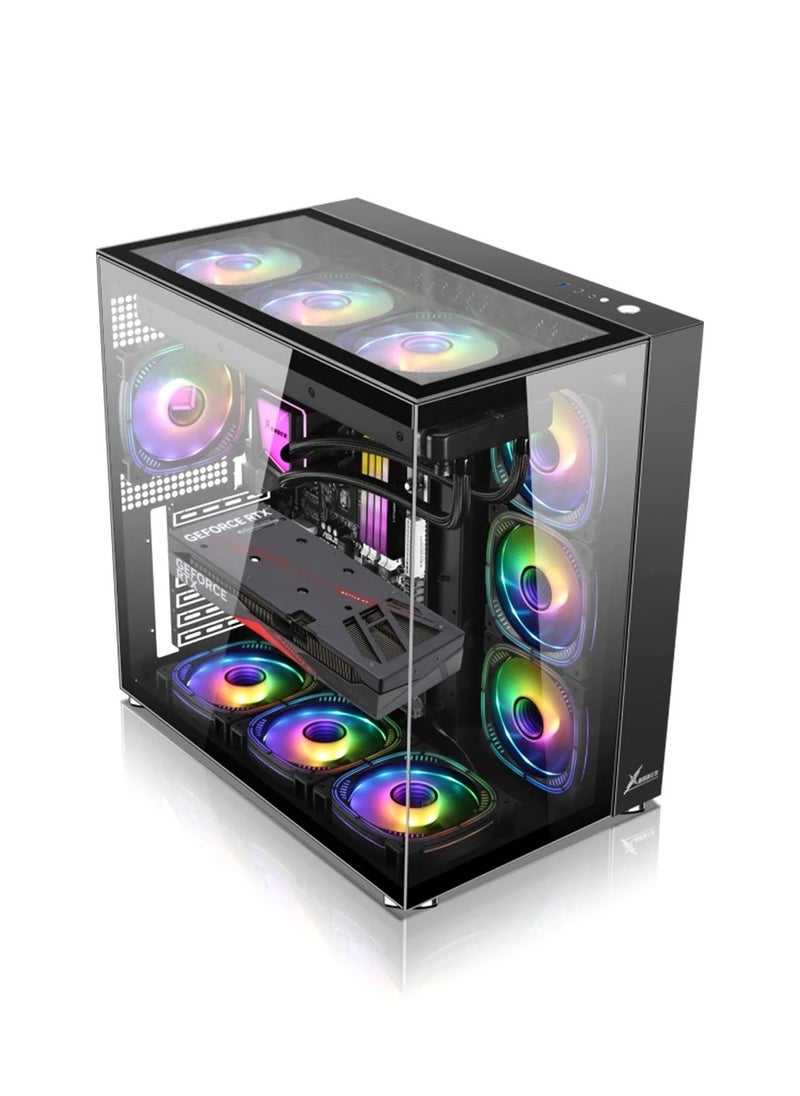 Generic BUDGET GAMING/WORKSTATION DESKTOP PC MAX AIR BLACK: CORE I7 PROCESSOR | 16GB RAM | GTX 970 4GB GRAPHICS CARD | 512GB NVME +2TB HDD| WINDOWS 10/11  - Image 1