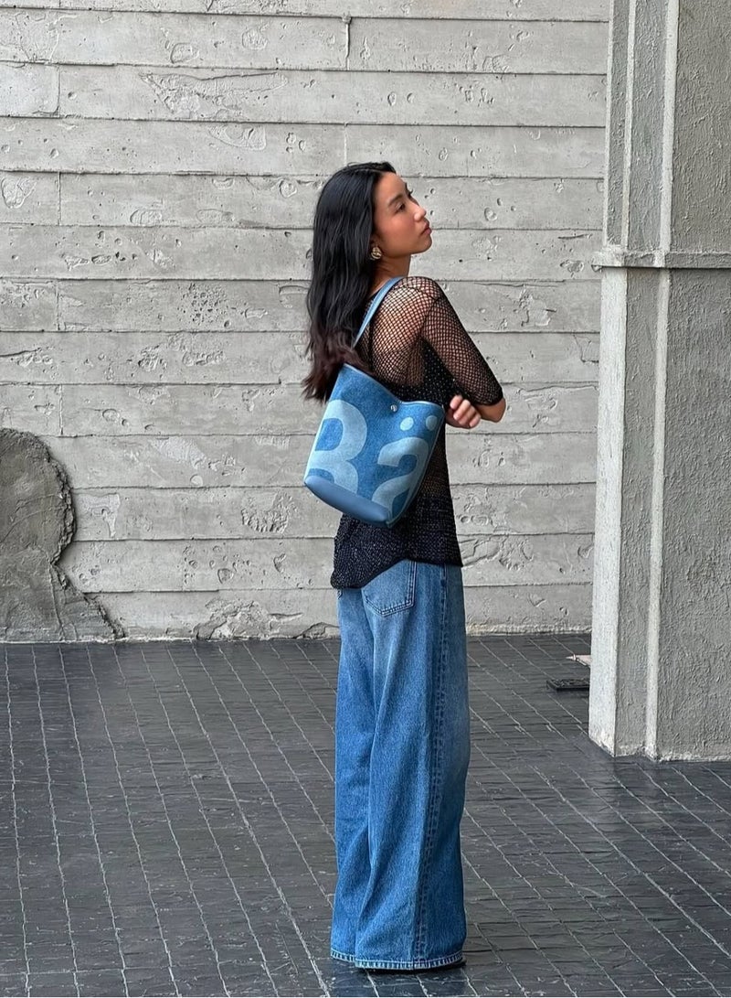 Rally Rälly The Bag In Denim and Vegan Leather - Image 5