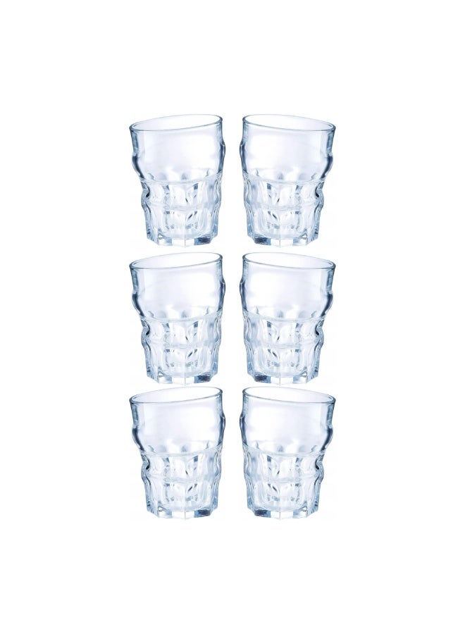 Arcoroc Pop Corn Tumbler Glass – 350ml | Set of 6 | Premium Quality | Unique & Creative Design | Dishwasher Safe | France - Image 2
