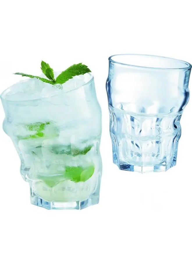 Arcoroc Pop Corn Tumbler Glass – 350ml | Set of 6 | Premium Quality | Unique & Creative Design | Dishwasher Safe | France - Image 5