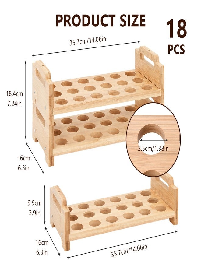 MFBJXC Bamboo Egg Holder Countertop - 2-Tier 18-Egg Stackable Organizer with Screwdriver, Farmhouse Kitchen Storage for Chicken/Duck Eggs - Image 5