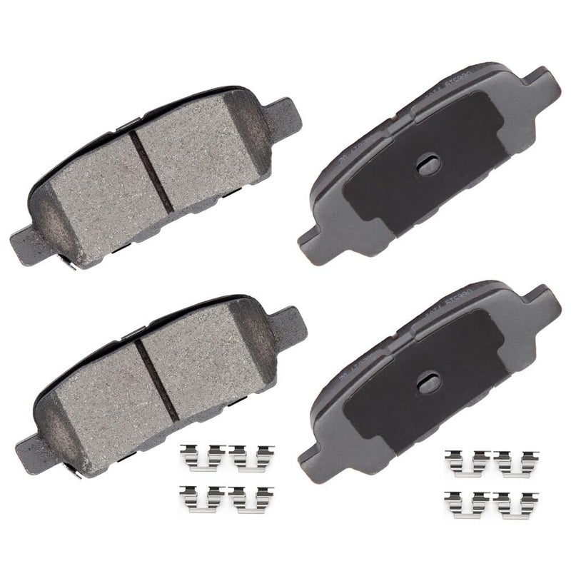 cciyu D905 Rear Ceramic Brake Pads Kits 4pcs fit For Infiniti EX35FX37FX45G25G35M35M37M45M56QX50QX60QX70 For Nissan 350Z370ZAltimaJukeLeafQuestRogue For Suzuki Grand Vitara