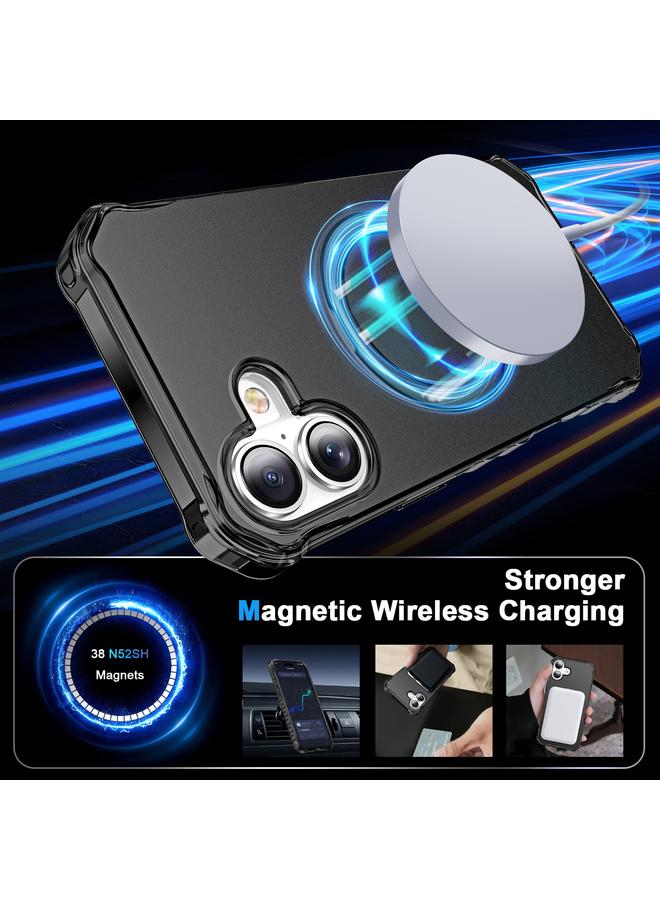 S-TOP Case For iPhone 16 Solid Color Wave MagSafe Holder Phone Case - Image 2