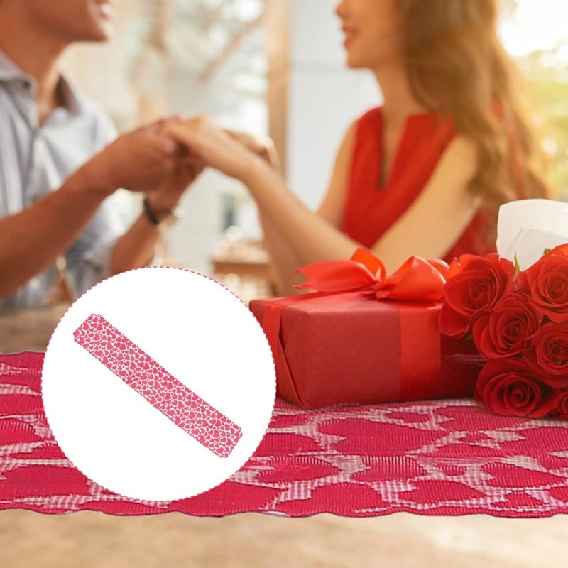 klarako Table Runner Red Tablecloth Table Cloth Outdoor Dinner Table Decor Valentine Party Tablecloth Valentine Table Garden Decors Valentine Table Topper Table Cover Polyester The Banner - Image 4