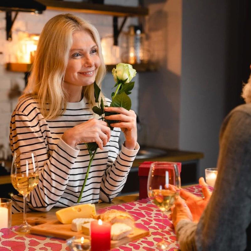 klarako Table Runner Red Tablecloth Table Cloth Outdoor Dinner Table Decor Valentine Party Tablecloth Valentine Table Garden Decors Valentine Table Topper Table Cover Polyester The Banner - Image 3